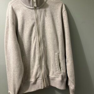 Old Navy Light Gray Fleece Zip-Up Jacket Size XL